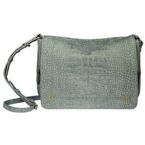 Jerome Dreyfuss IGOR CROCO LICHEN NUBUCK CALFSKIN PURSE